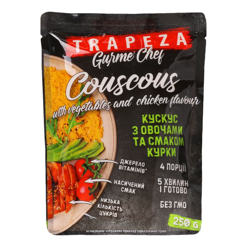 Кускус з овочами зі смаком курки Trapeza 0,25кг